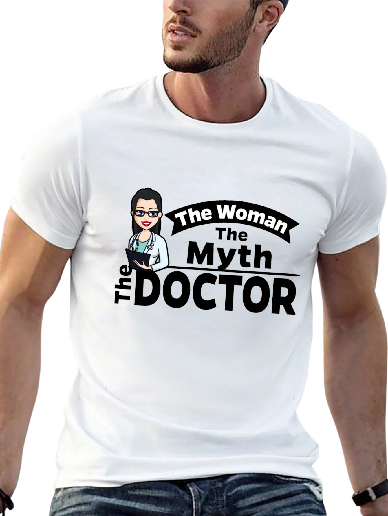 The Woman The Myth The Doctor Black T-Shirt