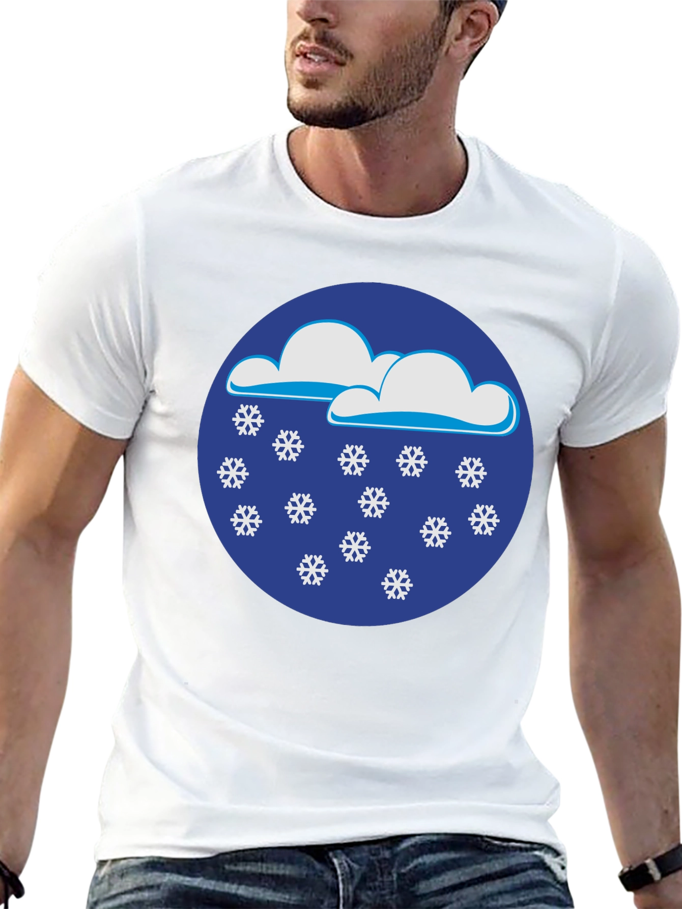 Snowy Day Black T-Shirt