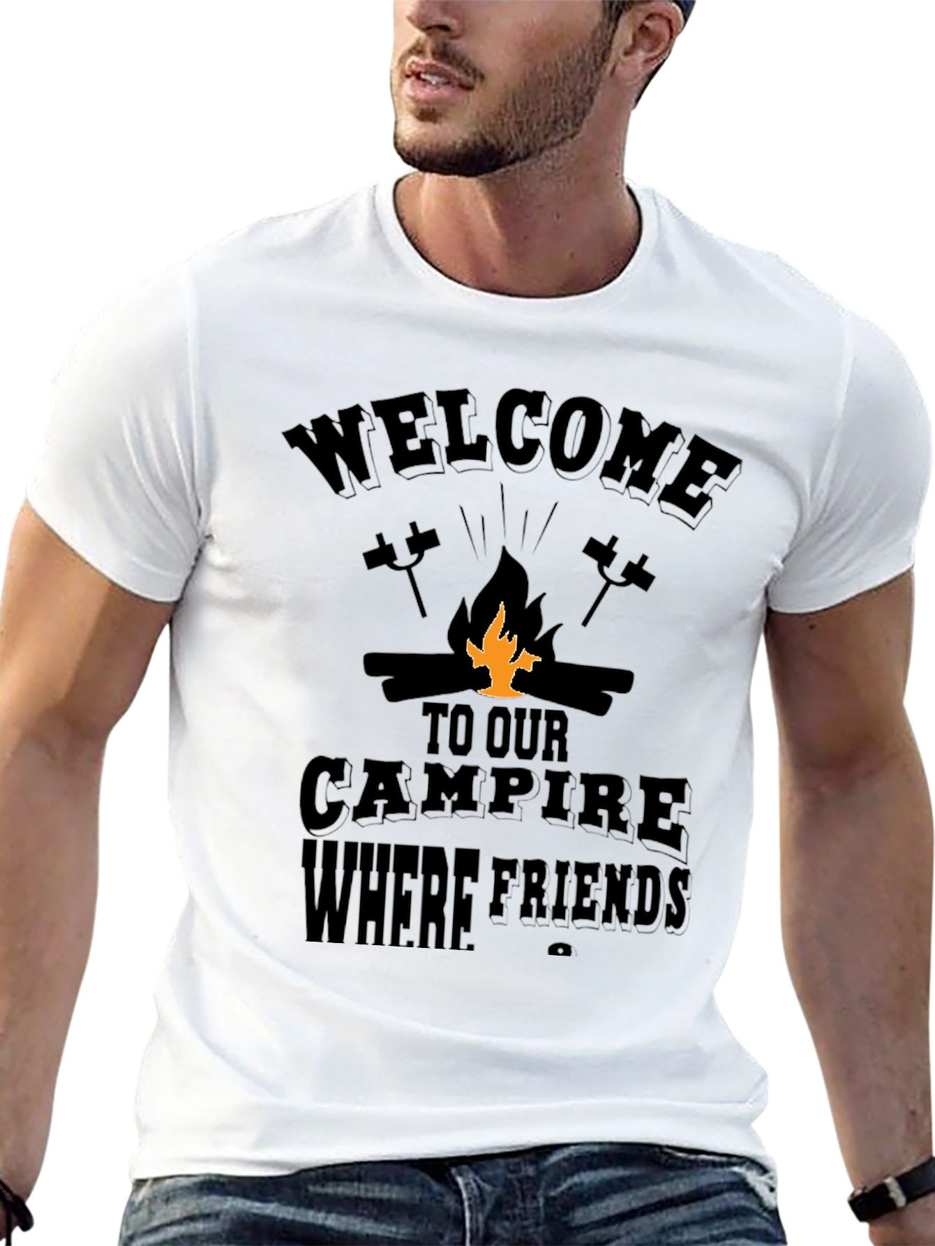 Campfire Friends Black T-Shirt