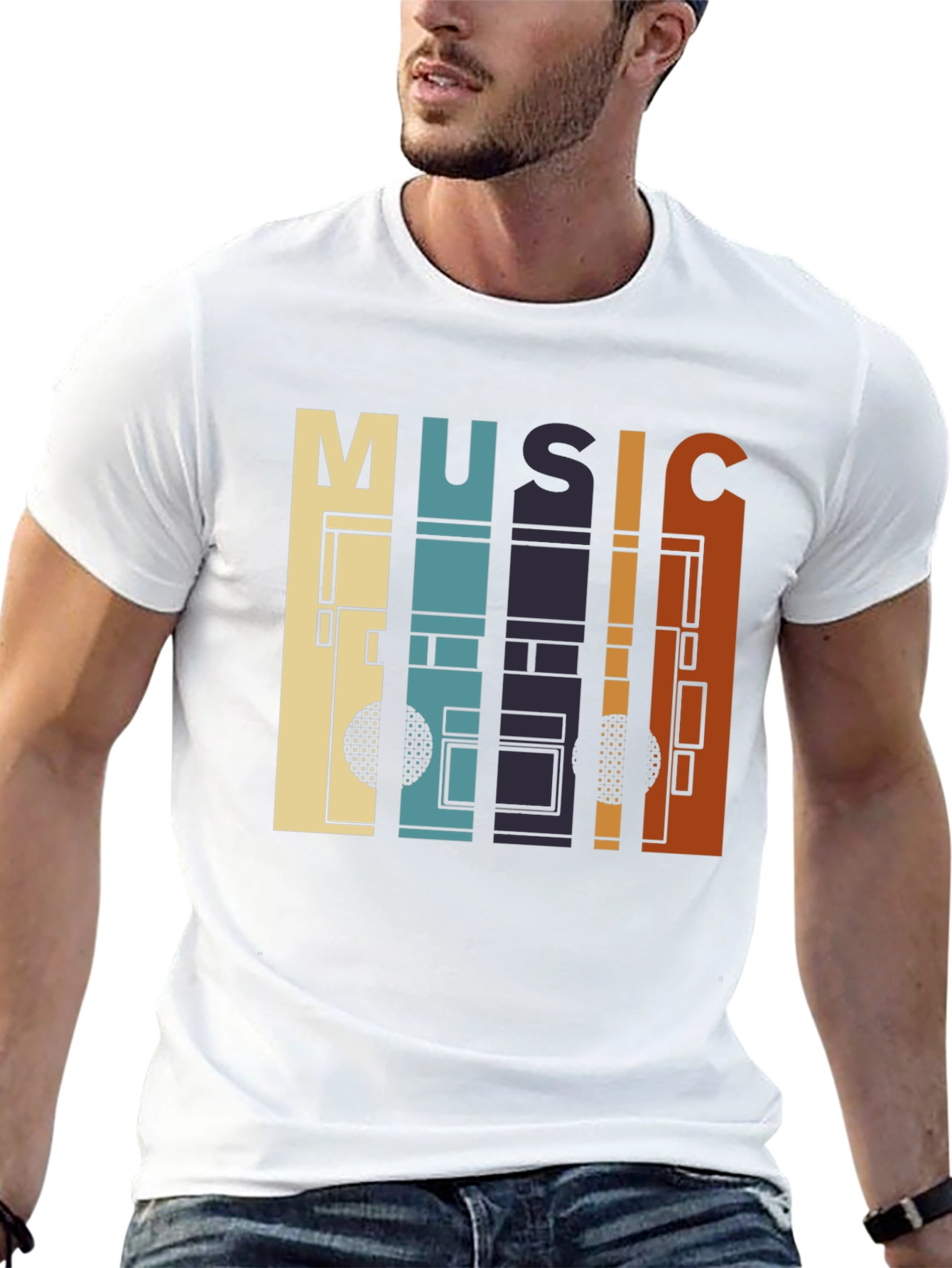 Retro Music Cassette Tape Graphic T-Shirt