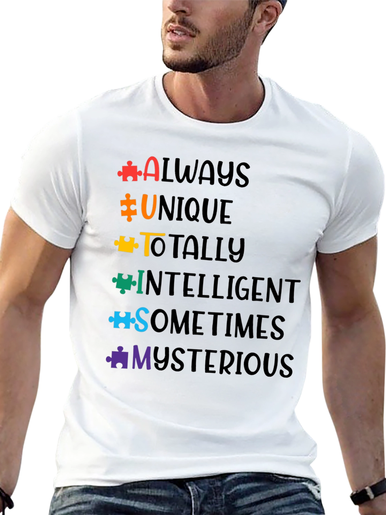 Autism Awareness T-Shirt Puzzle Piece Design