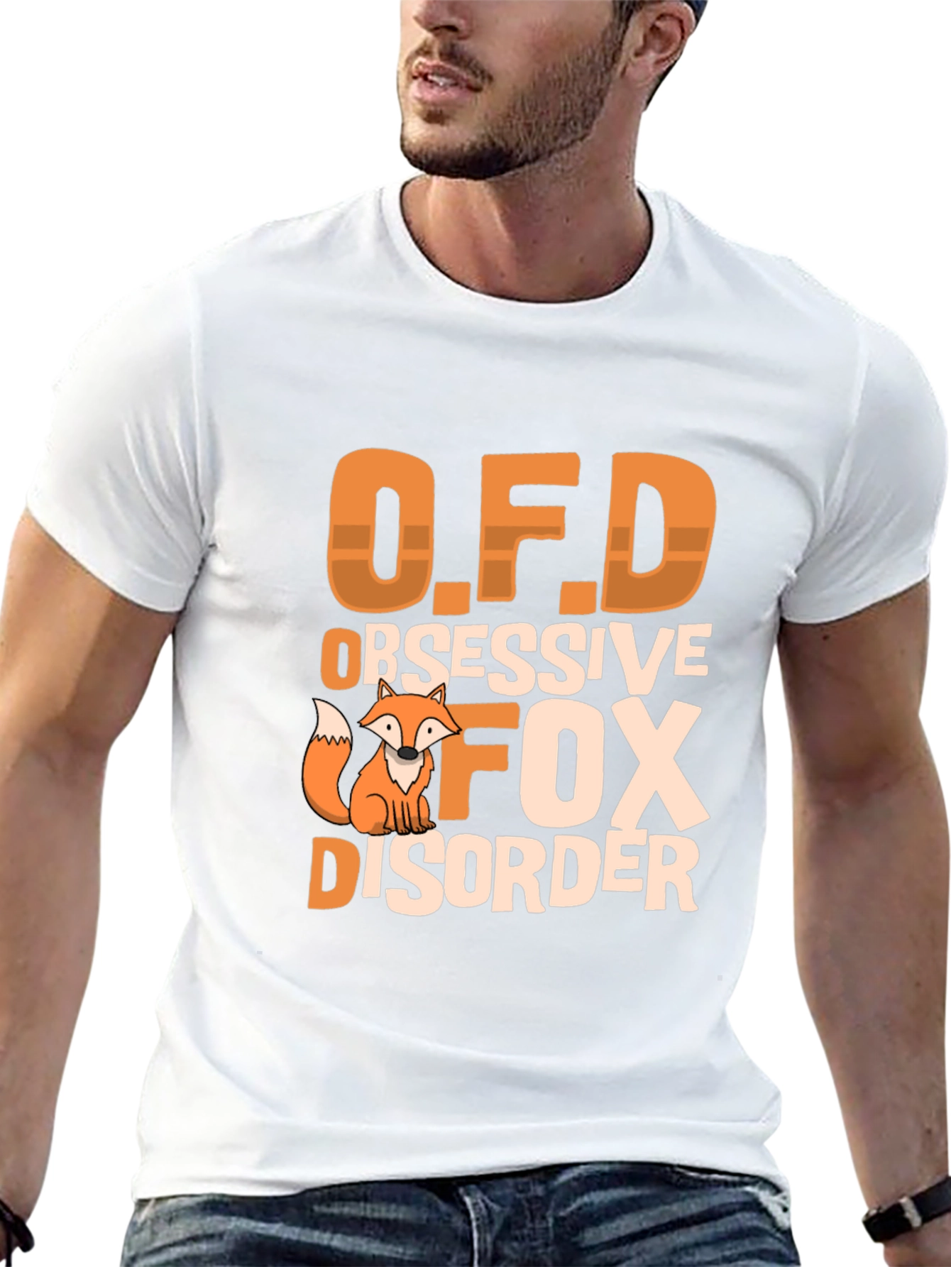 Obsessive Fox Disorder Black T-Shirt