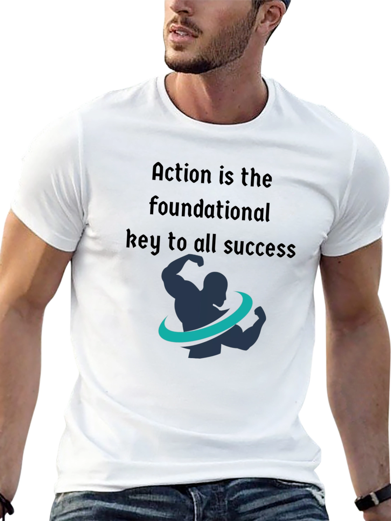 Motivational Fitness T-Shirt - Action is Key