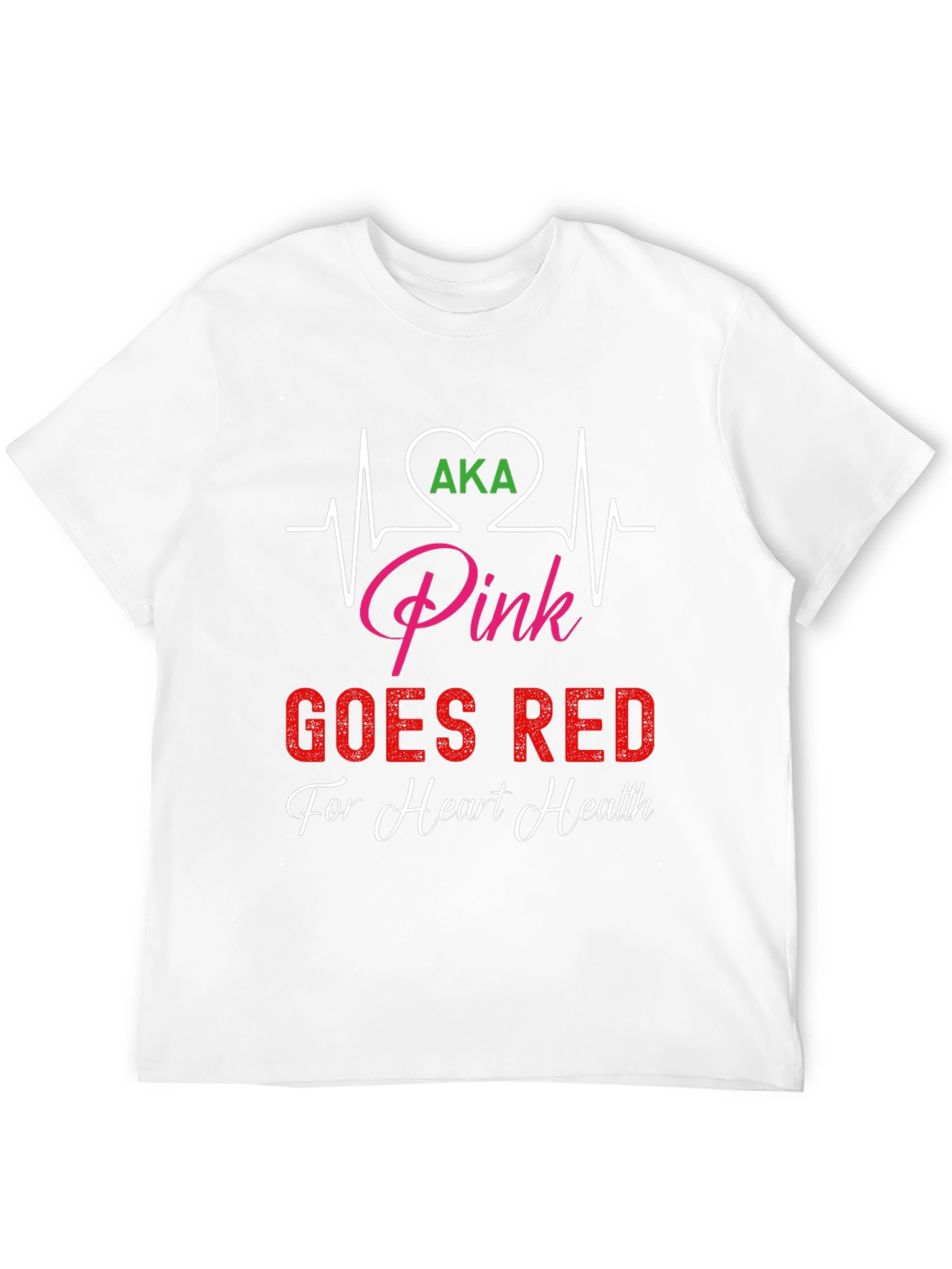 AKA Pink Goes Red for Heart Health T-Shirt