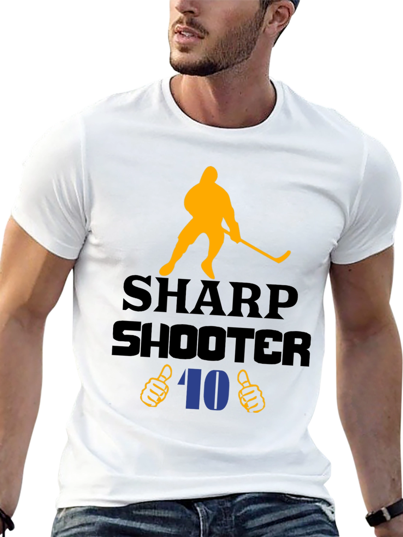 Sharp Shooter Hockey Fan T-Shirt - Number 10