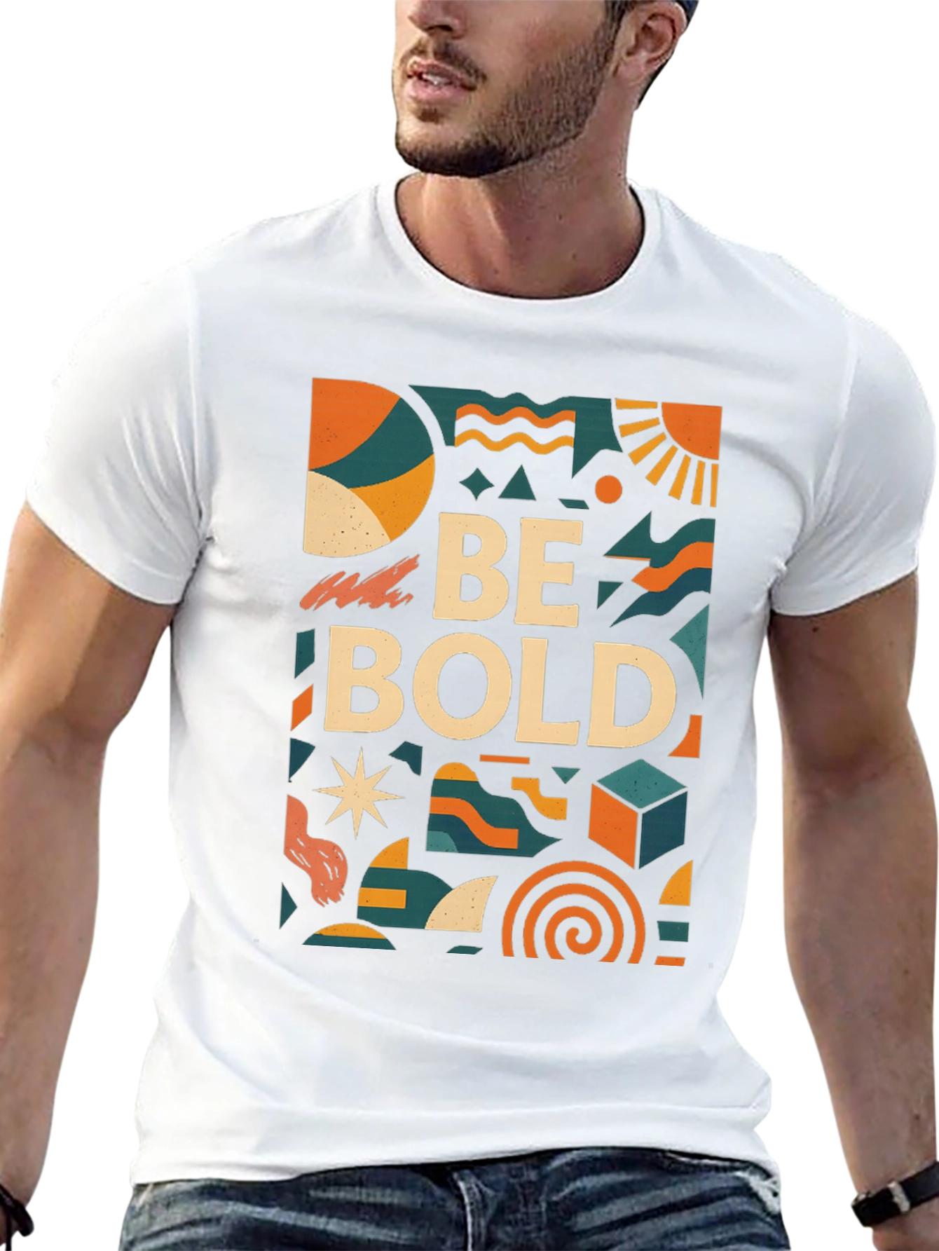Be Bold Graphic Print Black T-Shirt