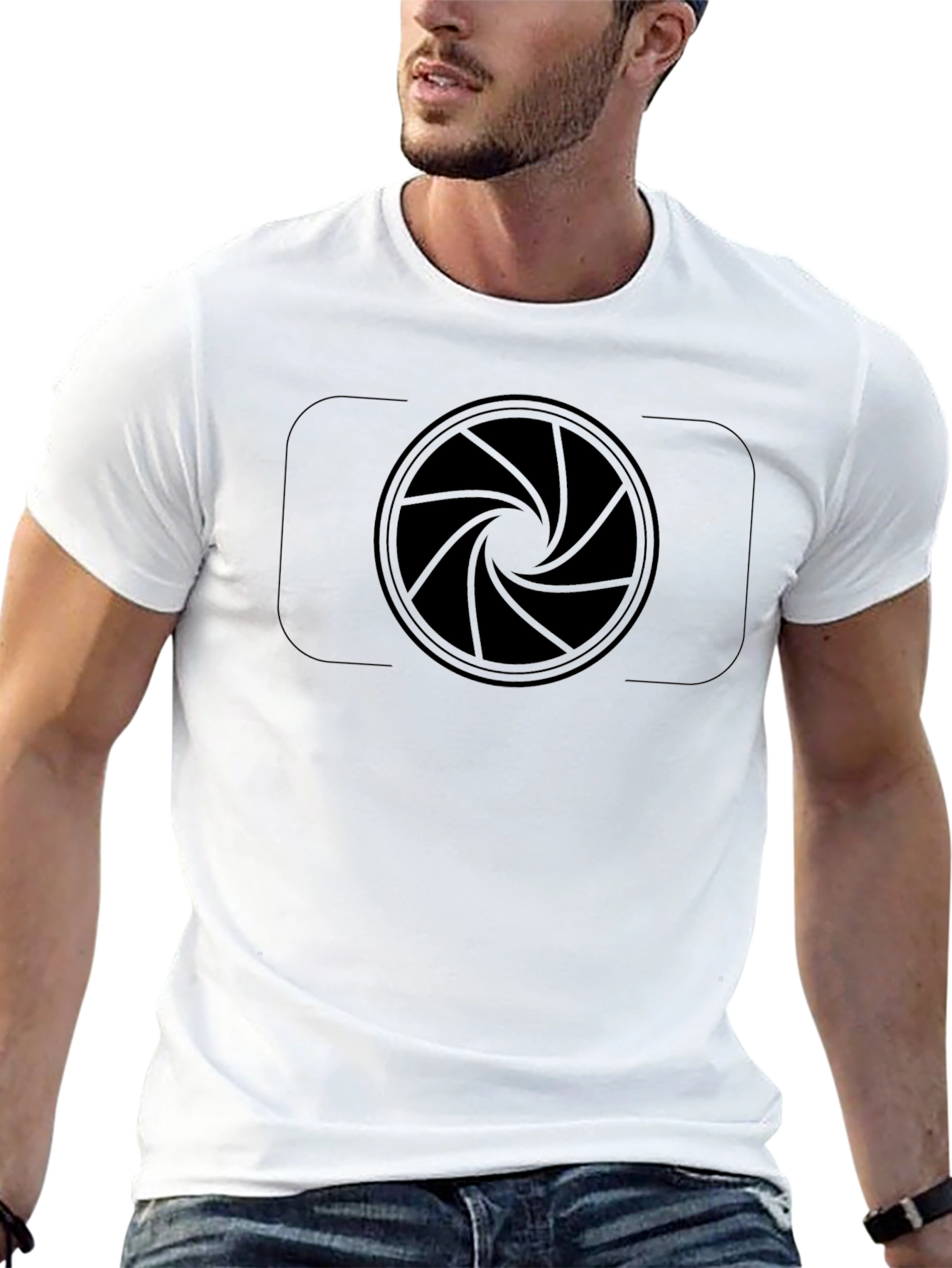 Camera Lens Graphic T-Shirt - Black