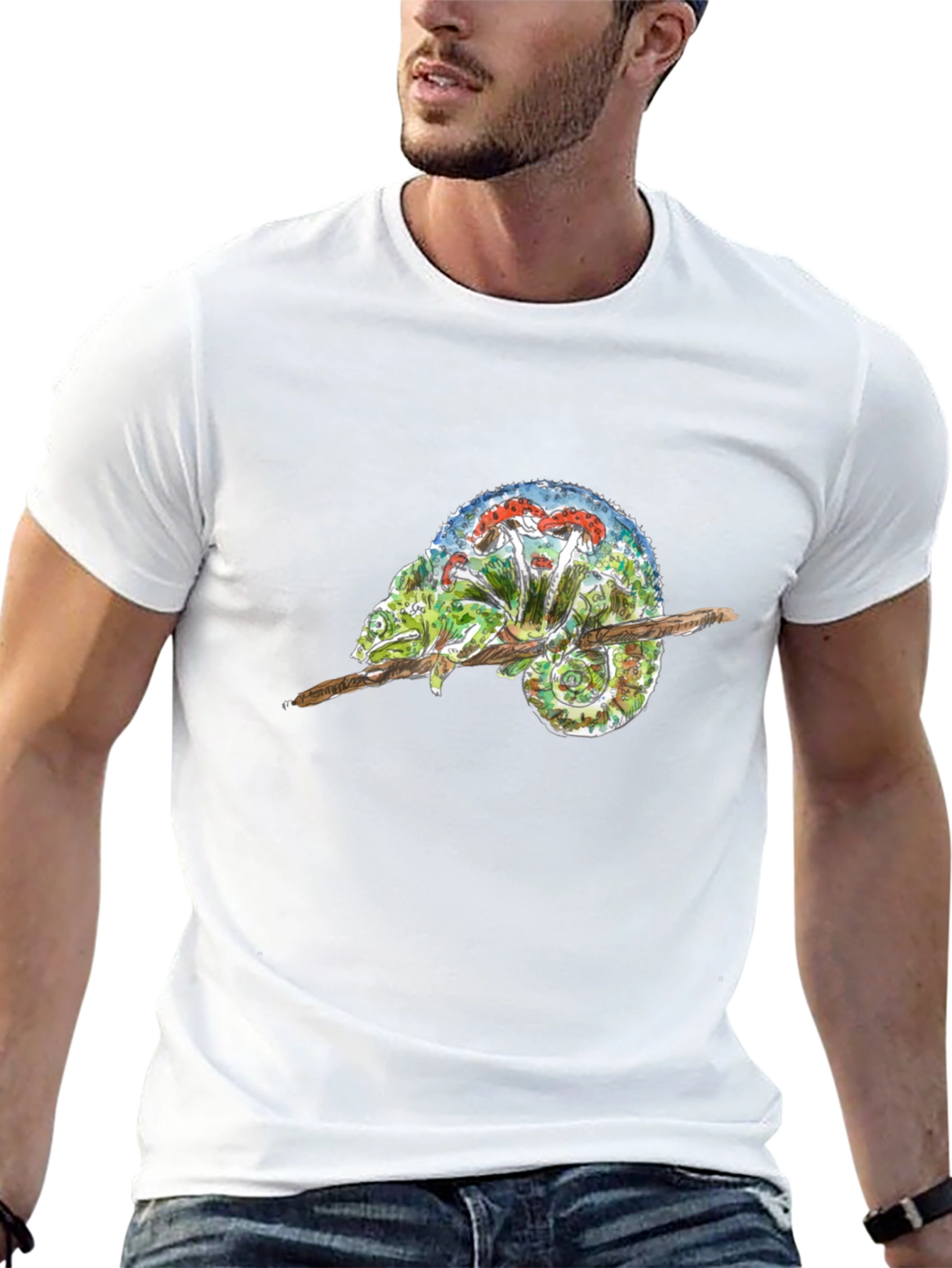 Chameleon Mushroom Graphic Tee