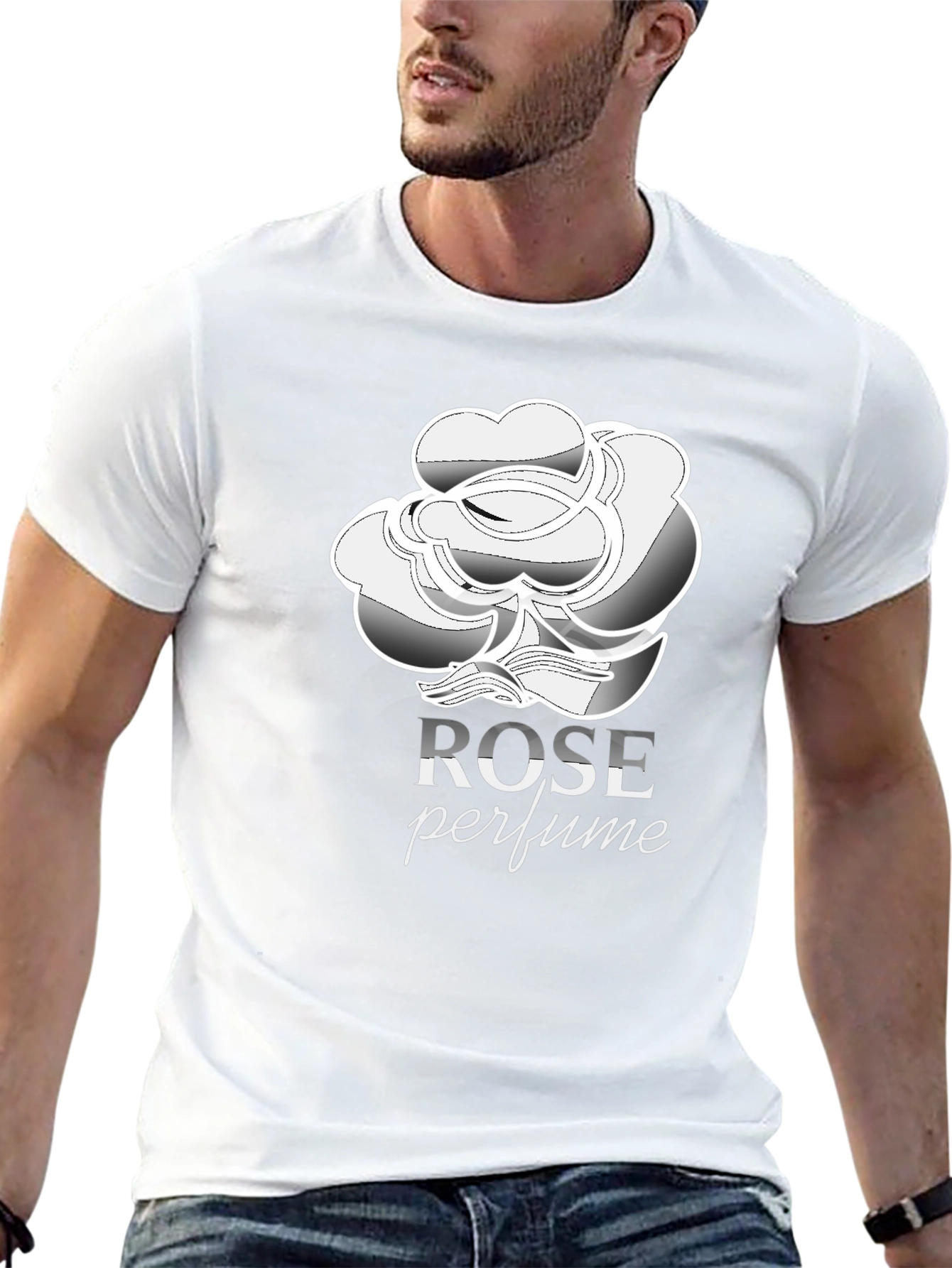 Rose Perfume Black T-Shirt