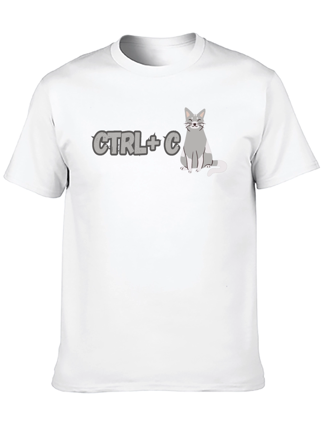 CTRL+C Cat Copy Paste Funny Black T-Shirt