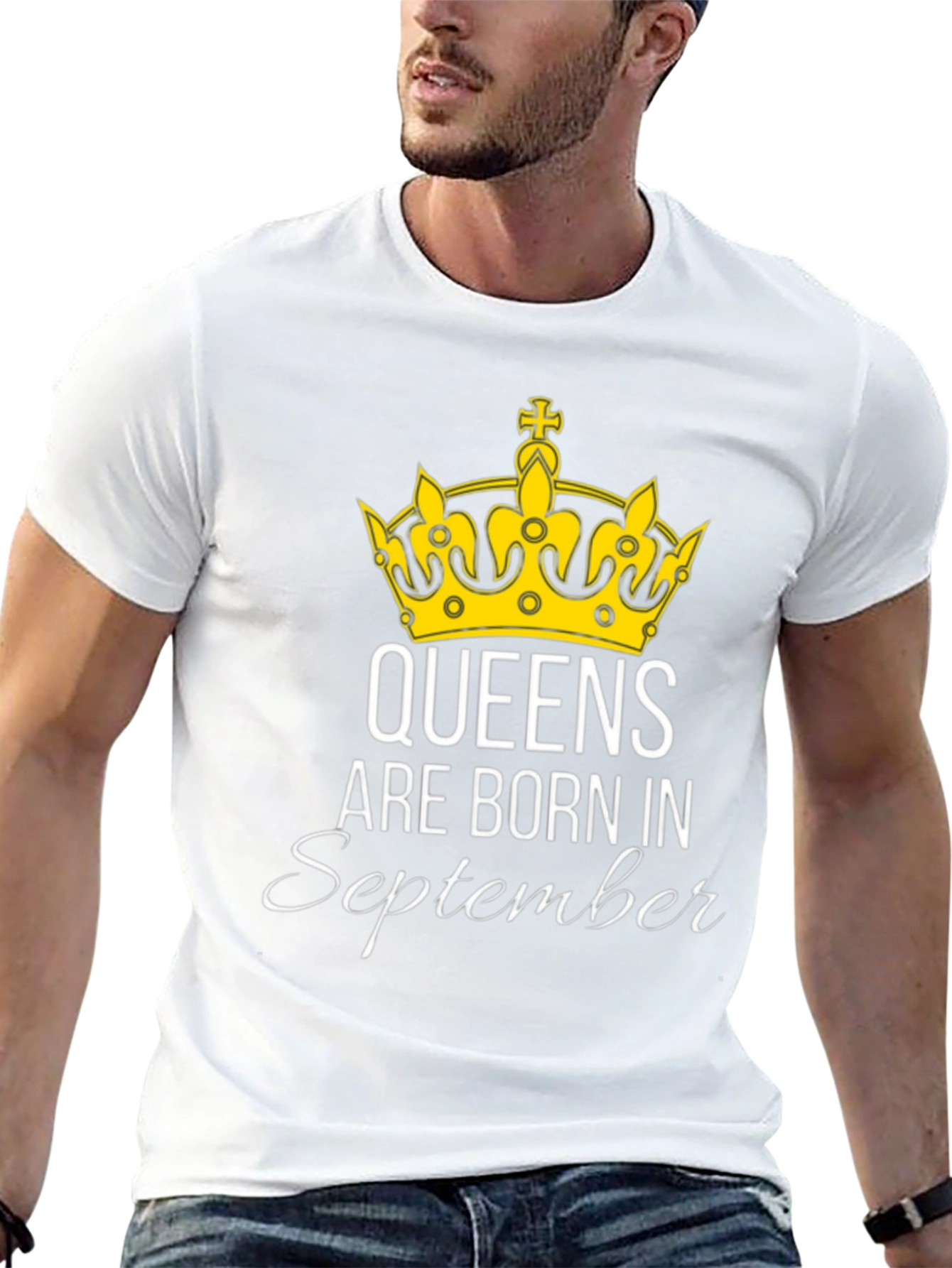 Queens Are Born in September Black T-Shirt