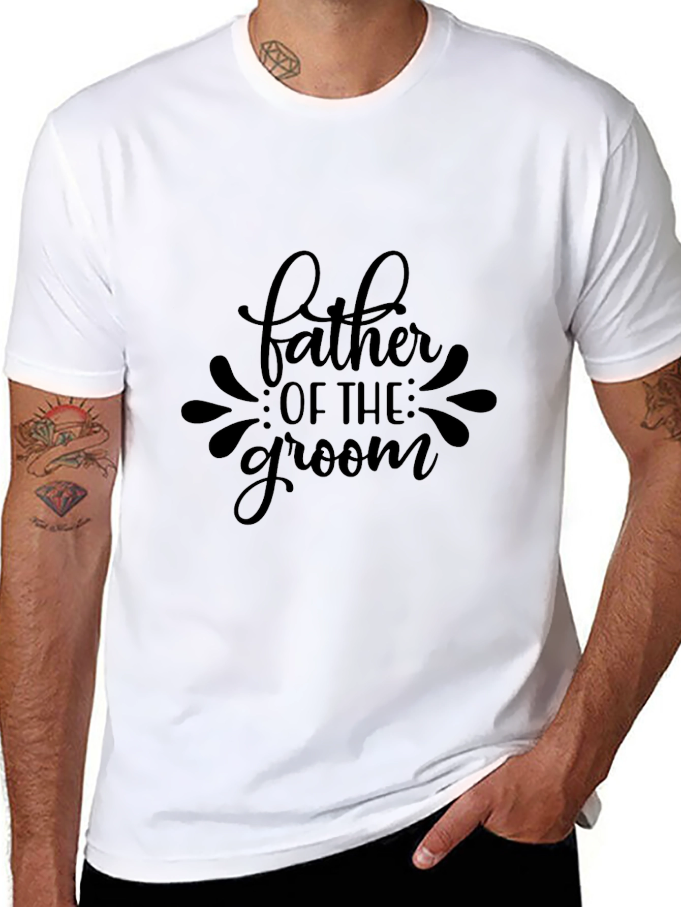 Father of the Groom Black T-Shirt