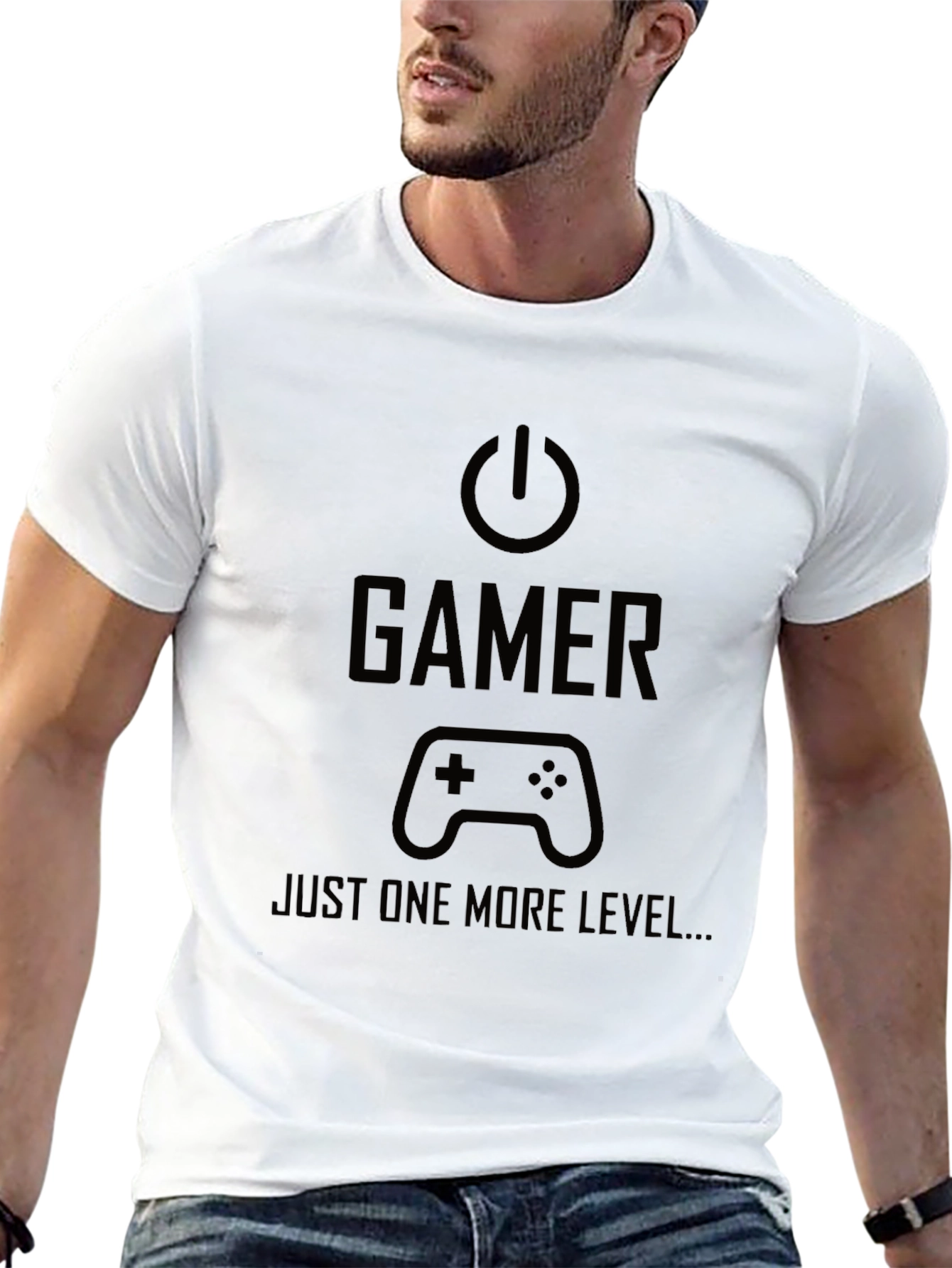Gamer Just One More Level Black T-Shirt
