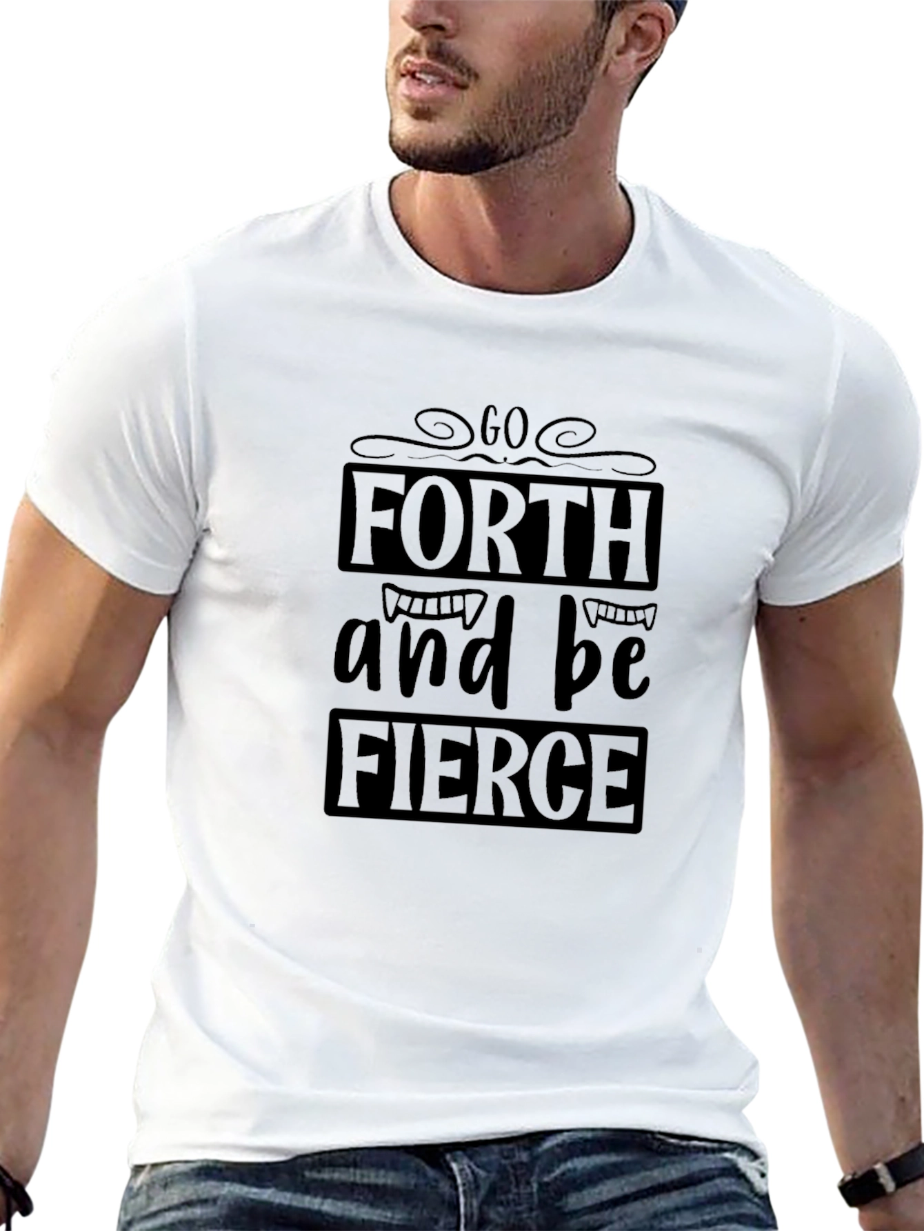 Go Forth & Be Fierce Black Graphic Tee