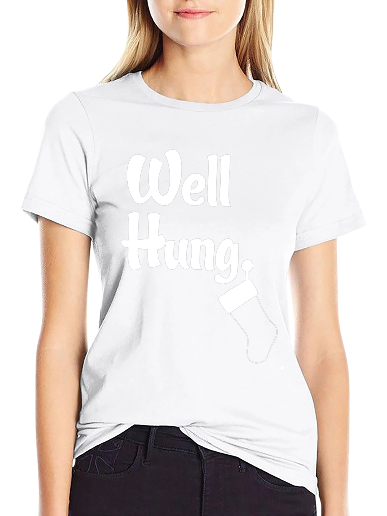 Well Hung Christmas Stocking Graphic Tee