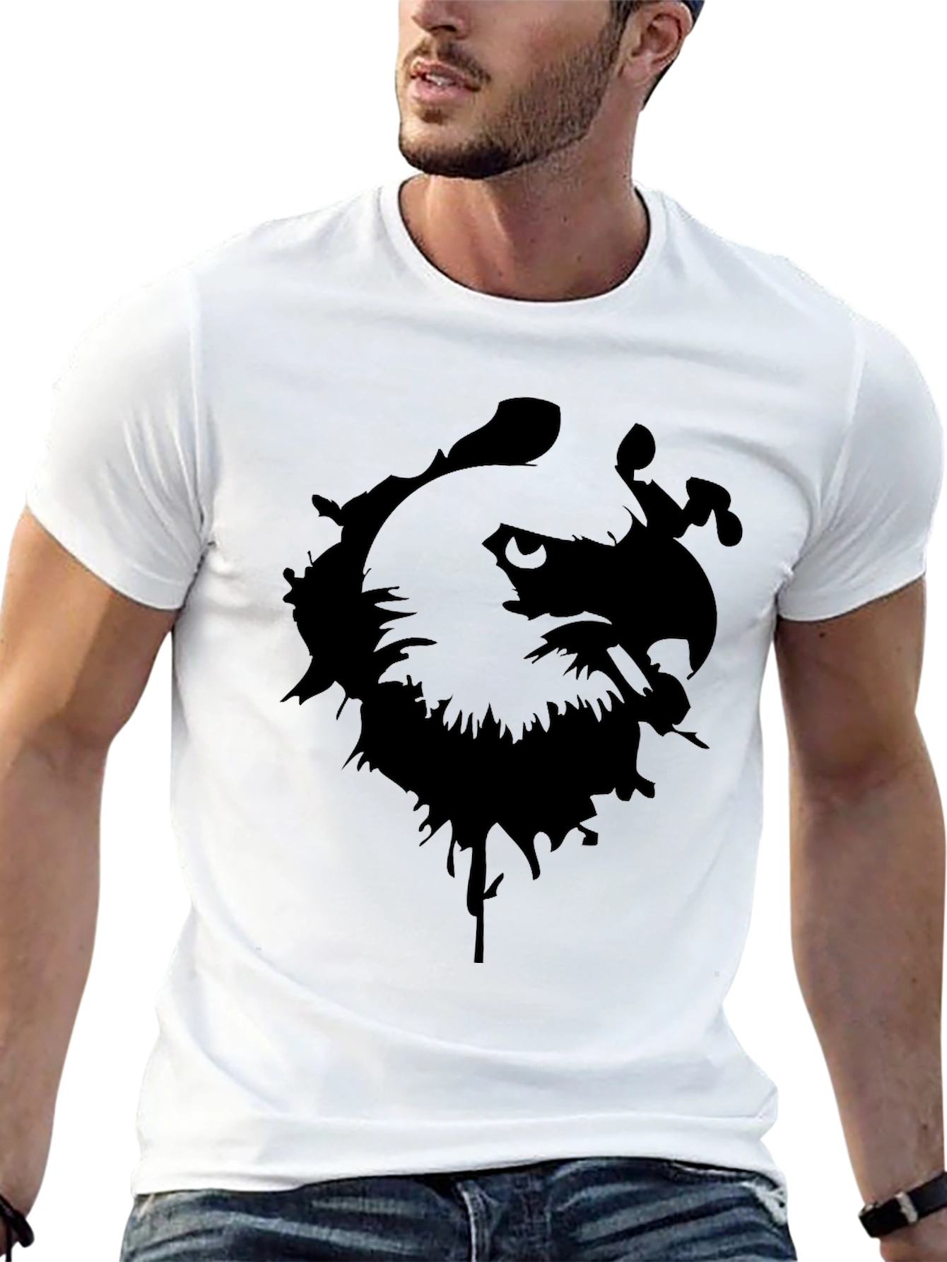 Eagle Graphic Black T-Shirt - Bold Statement Tee