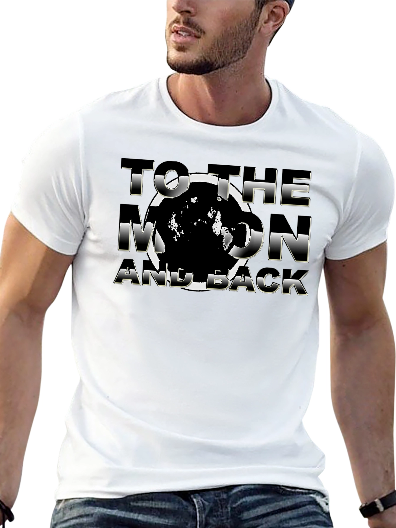 To The Moon And Back Graphic Tee - Black