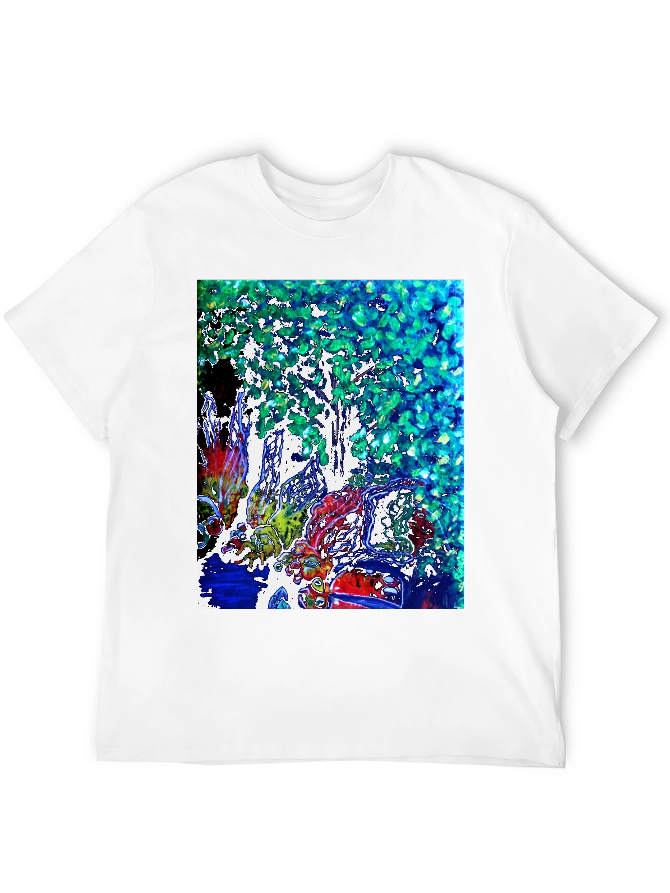 Abstract Tree Graphic Tee - Modern Art Shirt