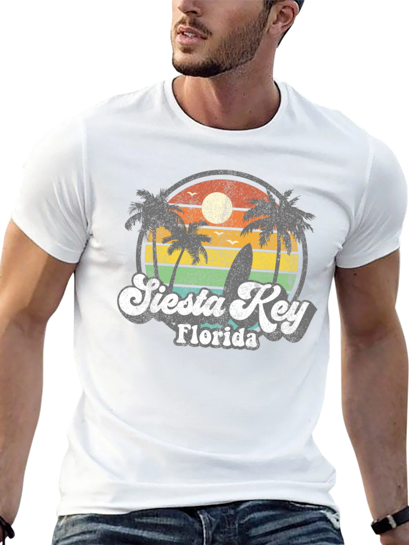 Retro Siesta Key Florida T-Shirt