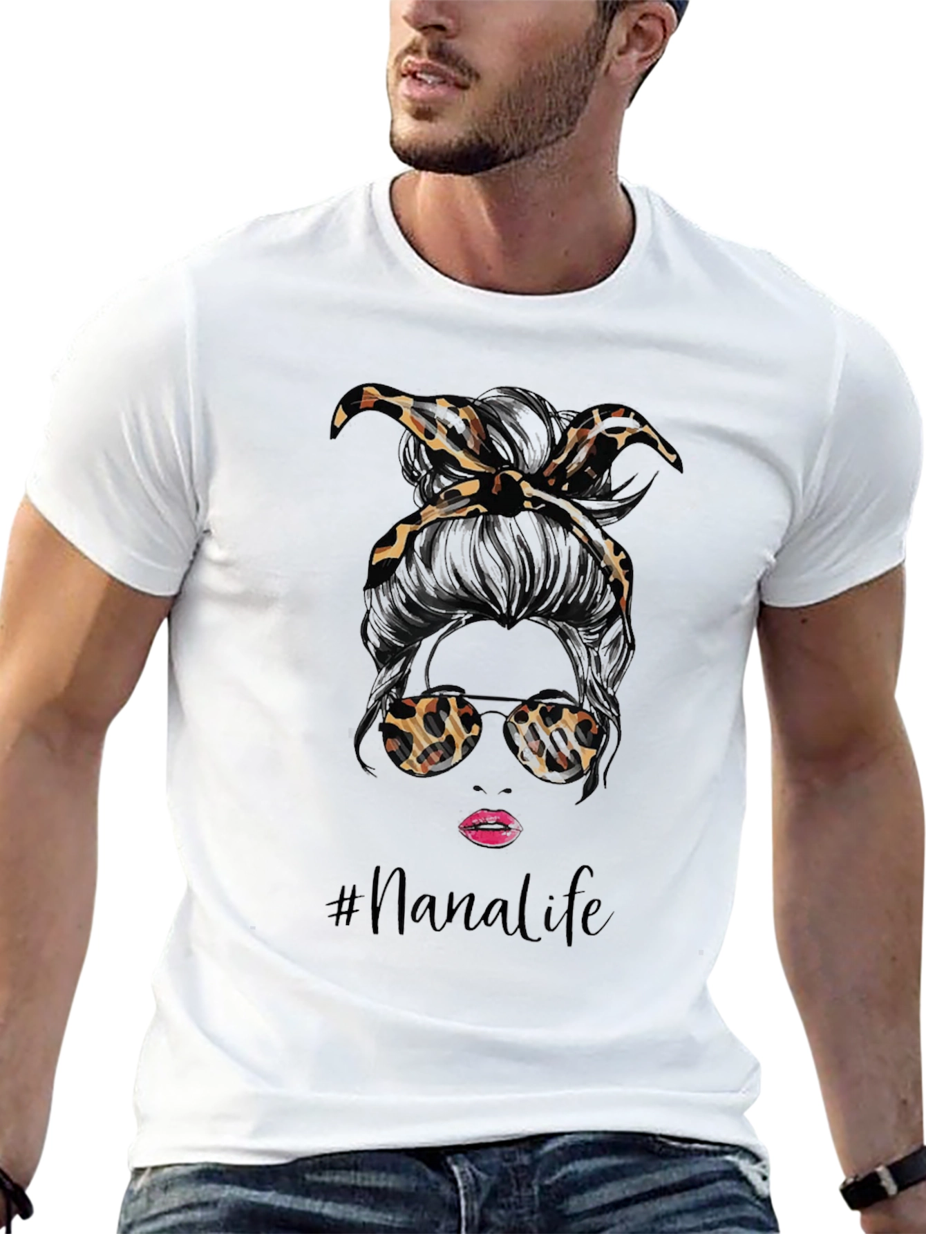 Nana Life Messy Bun T-Shirt