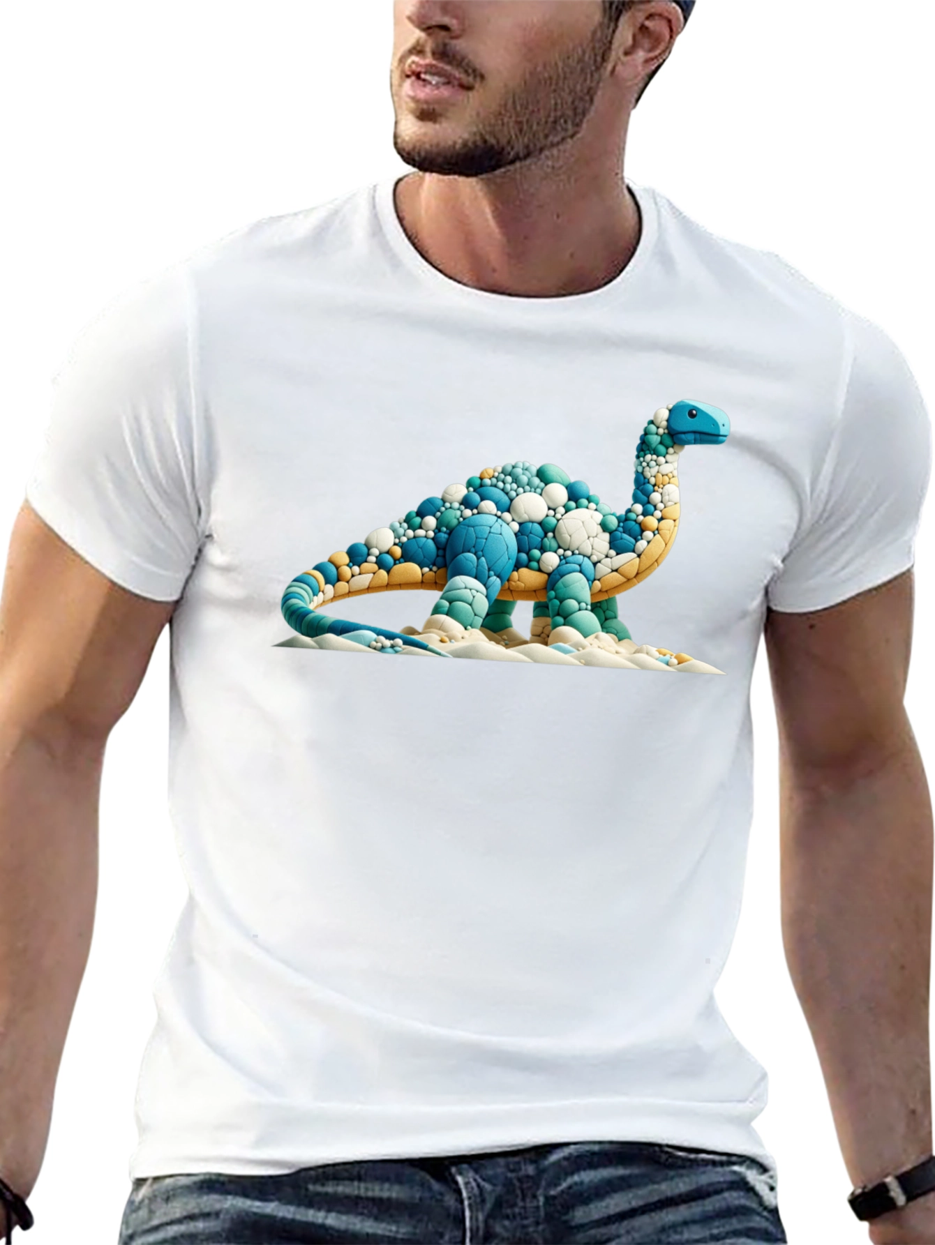 Dinosaur Graphic Tee - Unique Bubble Design