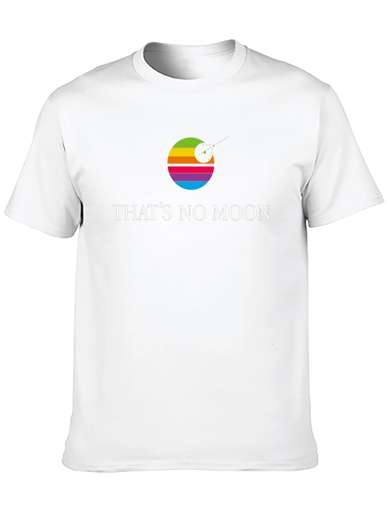 Thats No Moon Star Wars Rainbow Graphic T-Shirt