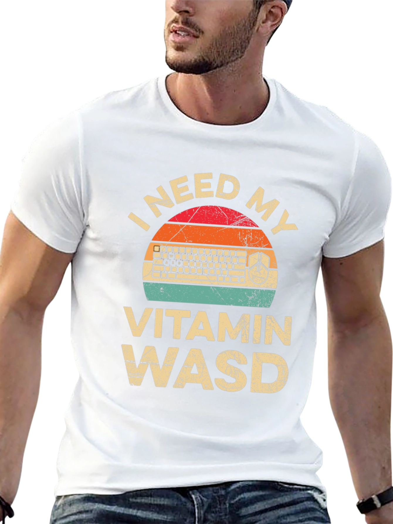 I Need My Vitamin WASD T-Shirt - Gamer Tee
