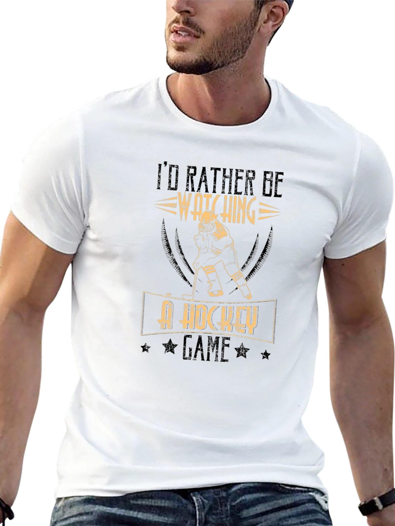 Hockey Game Graphic T-Shirt