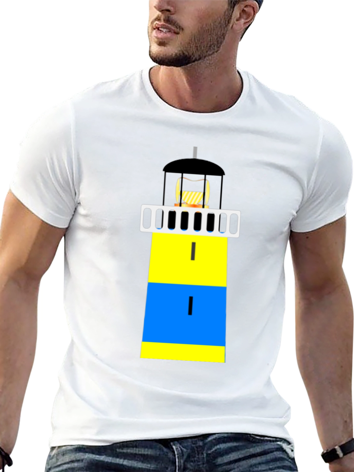 Lighthouse Graphic Tee - Nautical Design Shirt