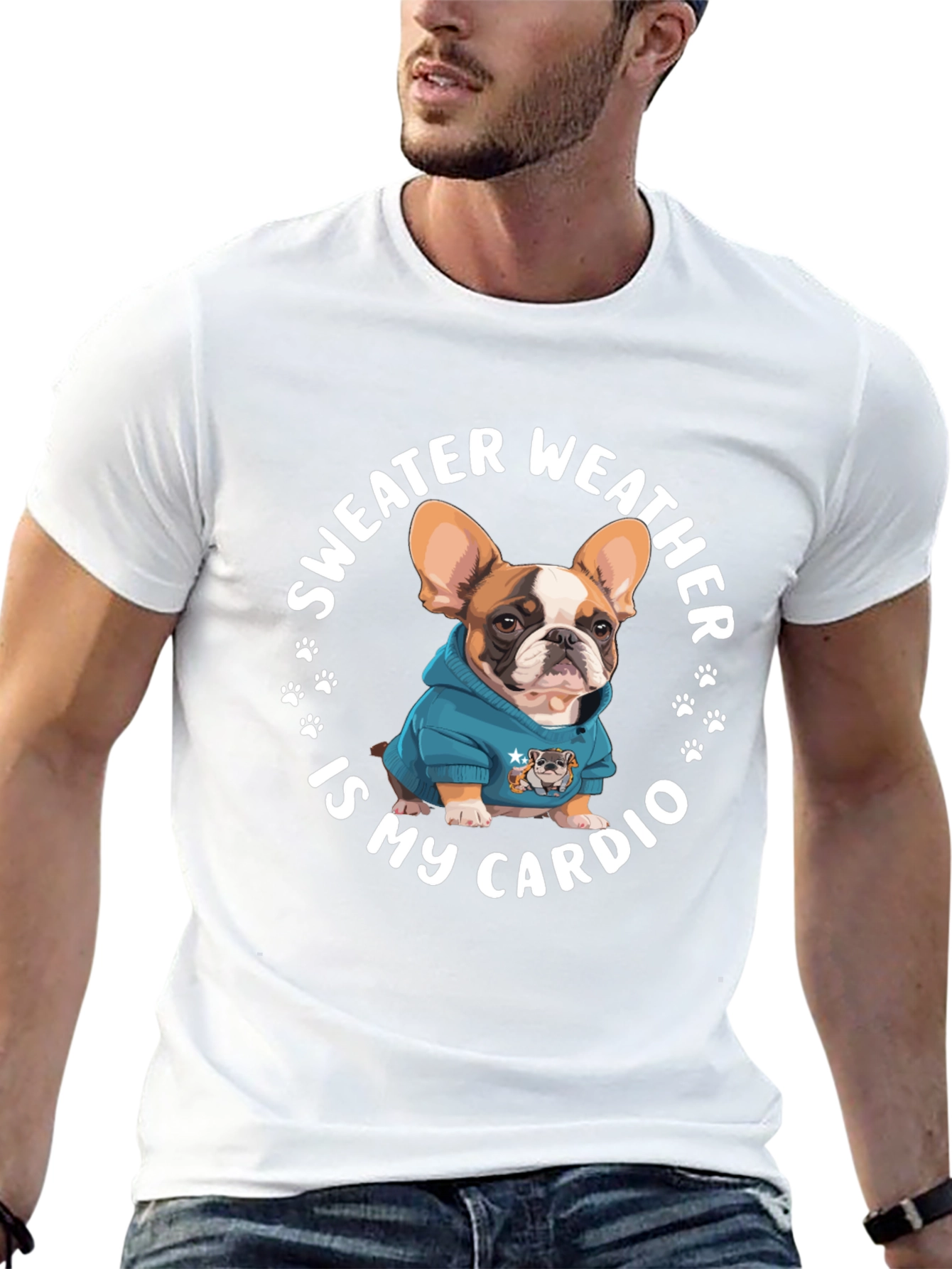 Sweater Weather French Bulldog Graphic Tee