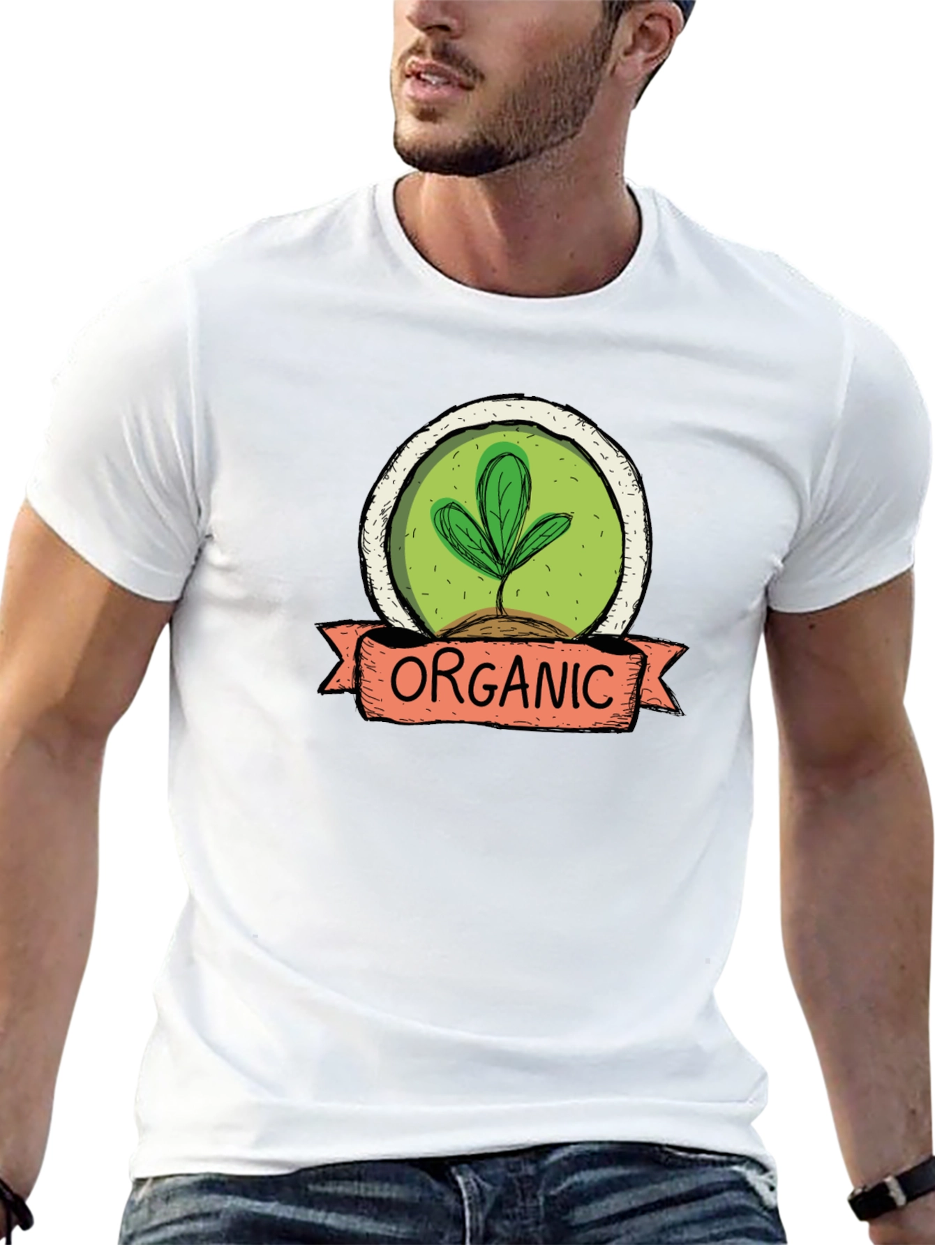Organic Plant Graphic T-Shirt - Sustainable Style