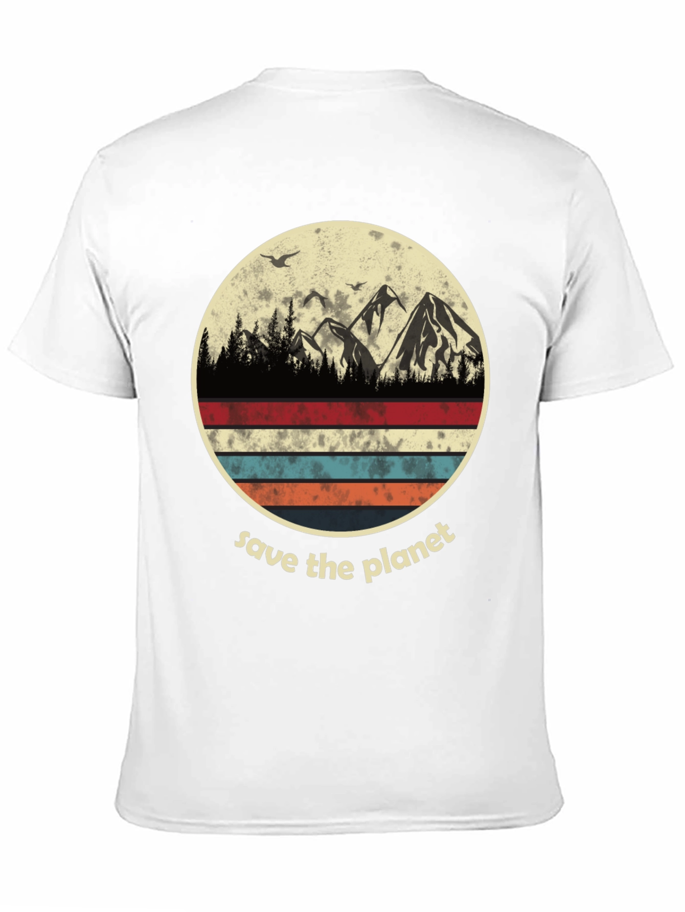 Save the Planet Graphic Tee - Mountain Scene