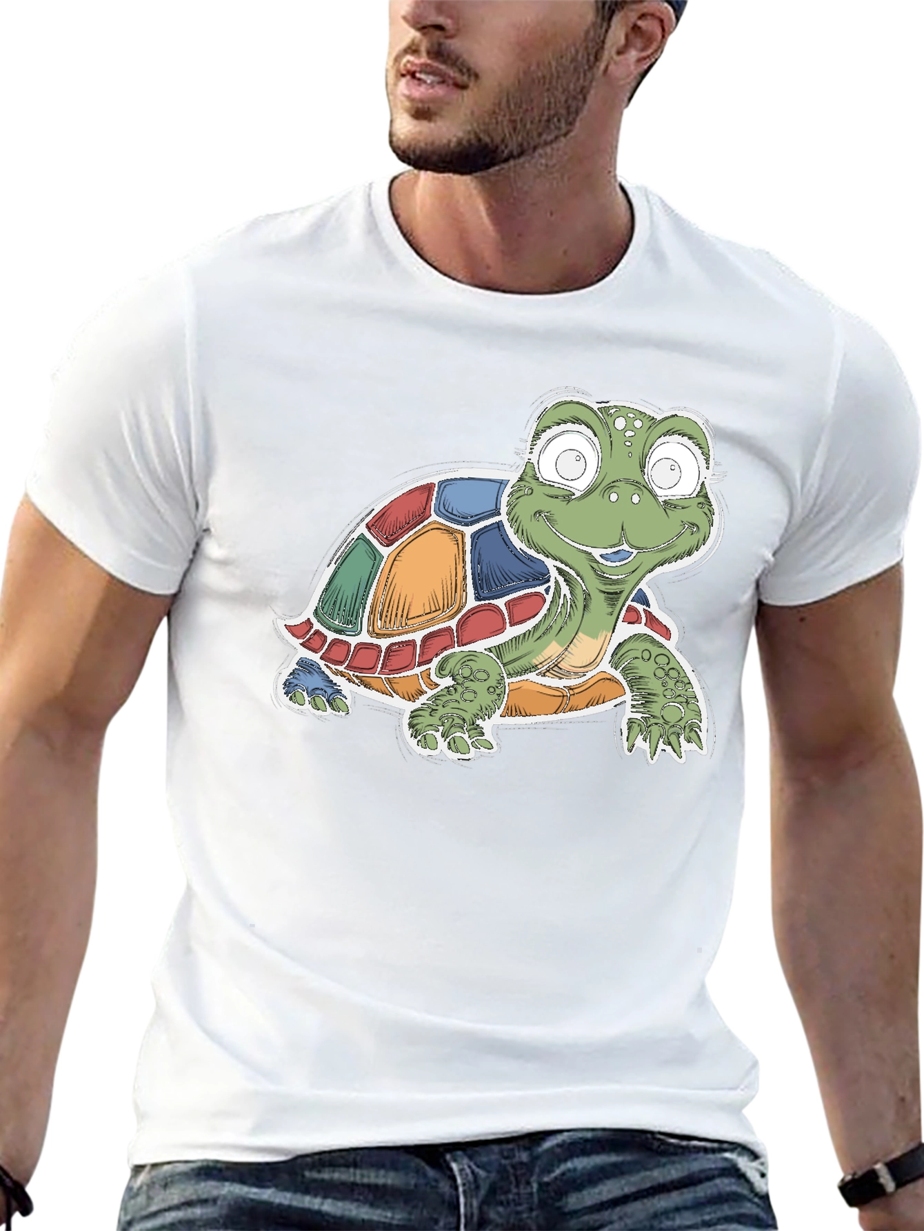 Cartoon Turtle Graphic Tee - Fun & Unique