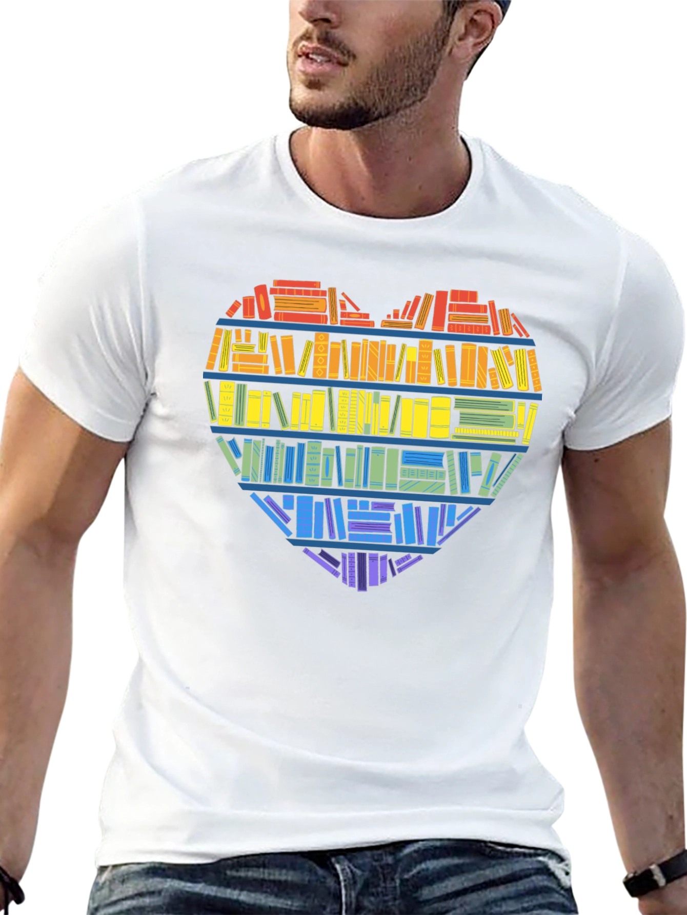 Book Lover Heart Graphic Tee