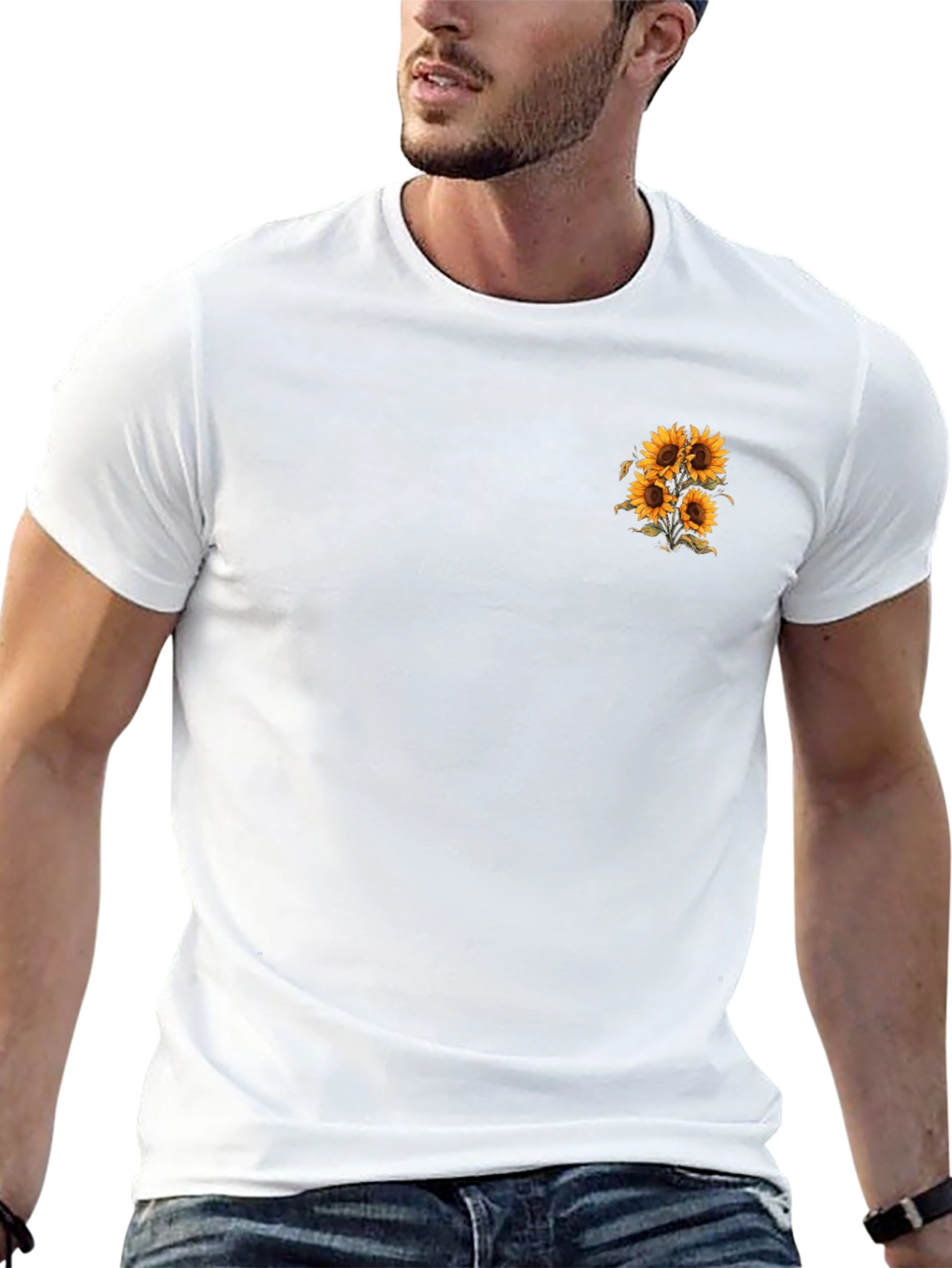 Sunflower Graphic Black T-Shirt