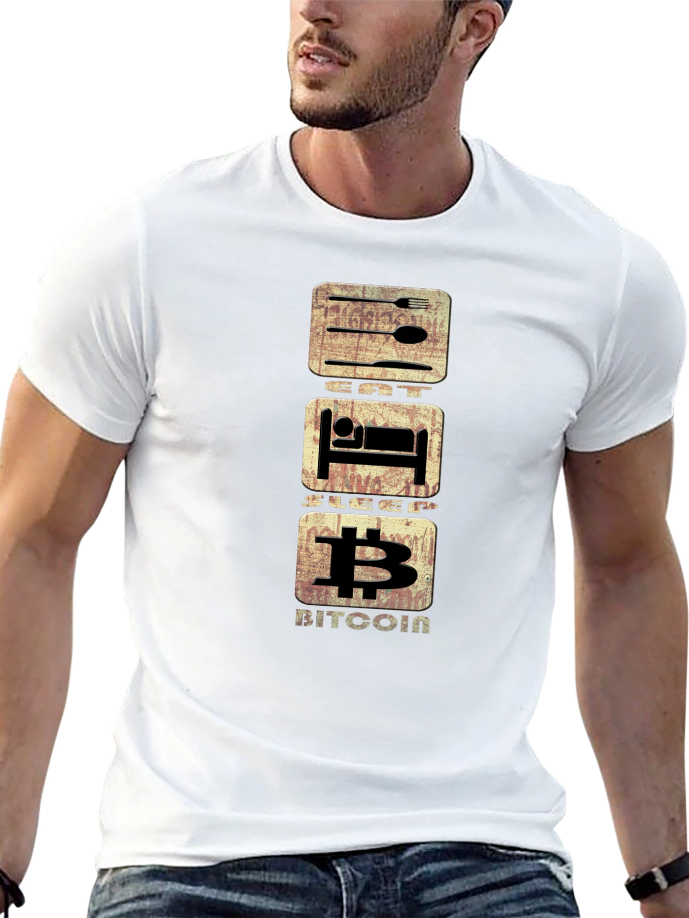 Eat Sleep Bitcoin T-Shirt - Crypto Enthusiast Apparel