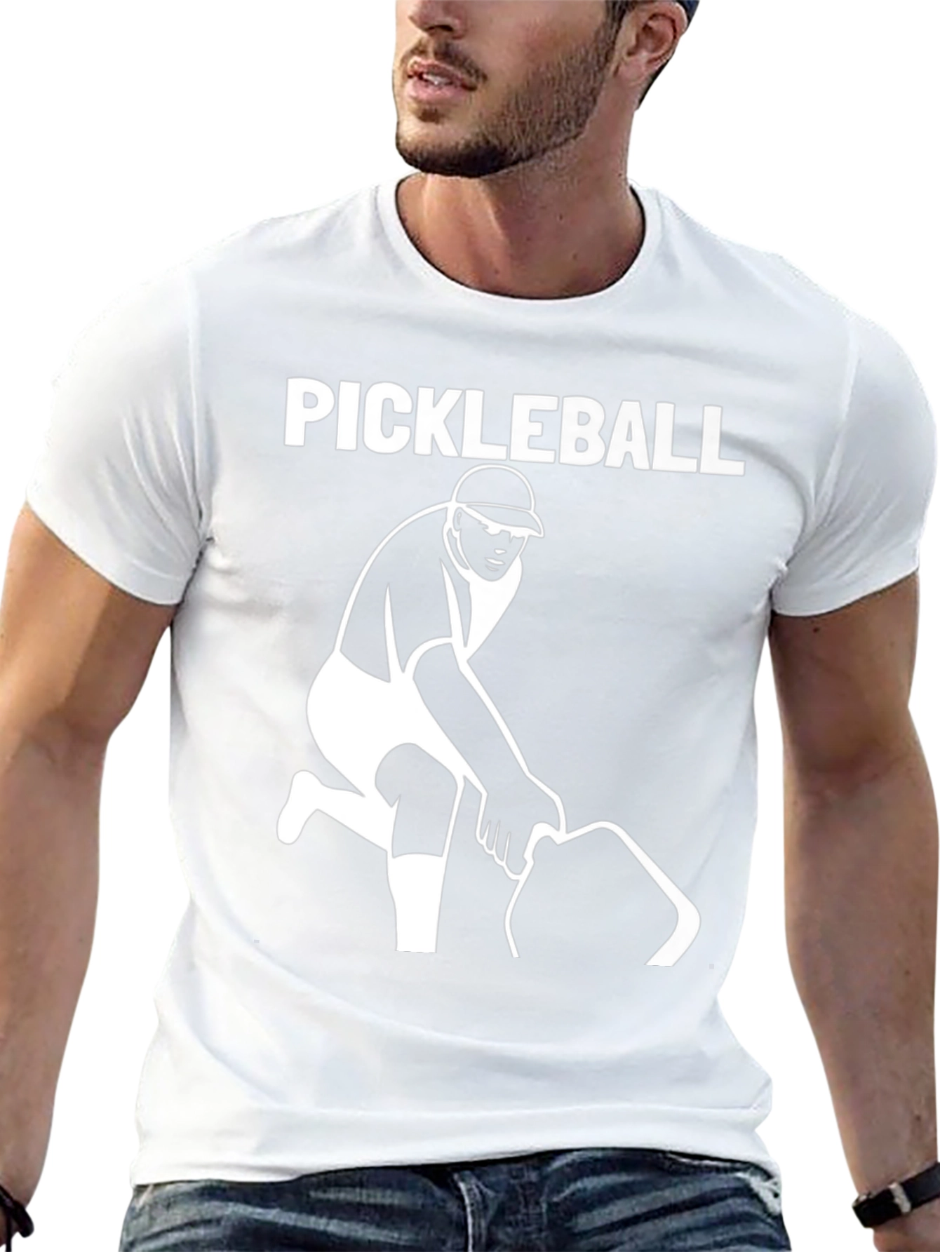 Pickleball Player Graphic T-Shirt - Black