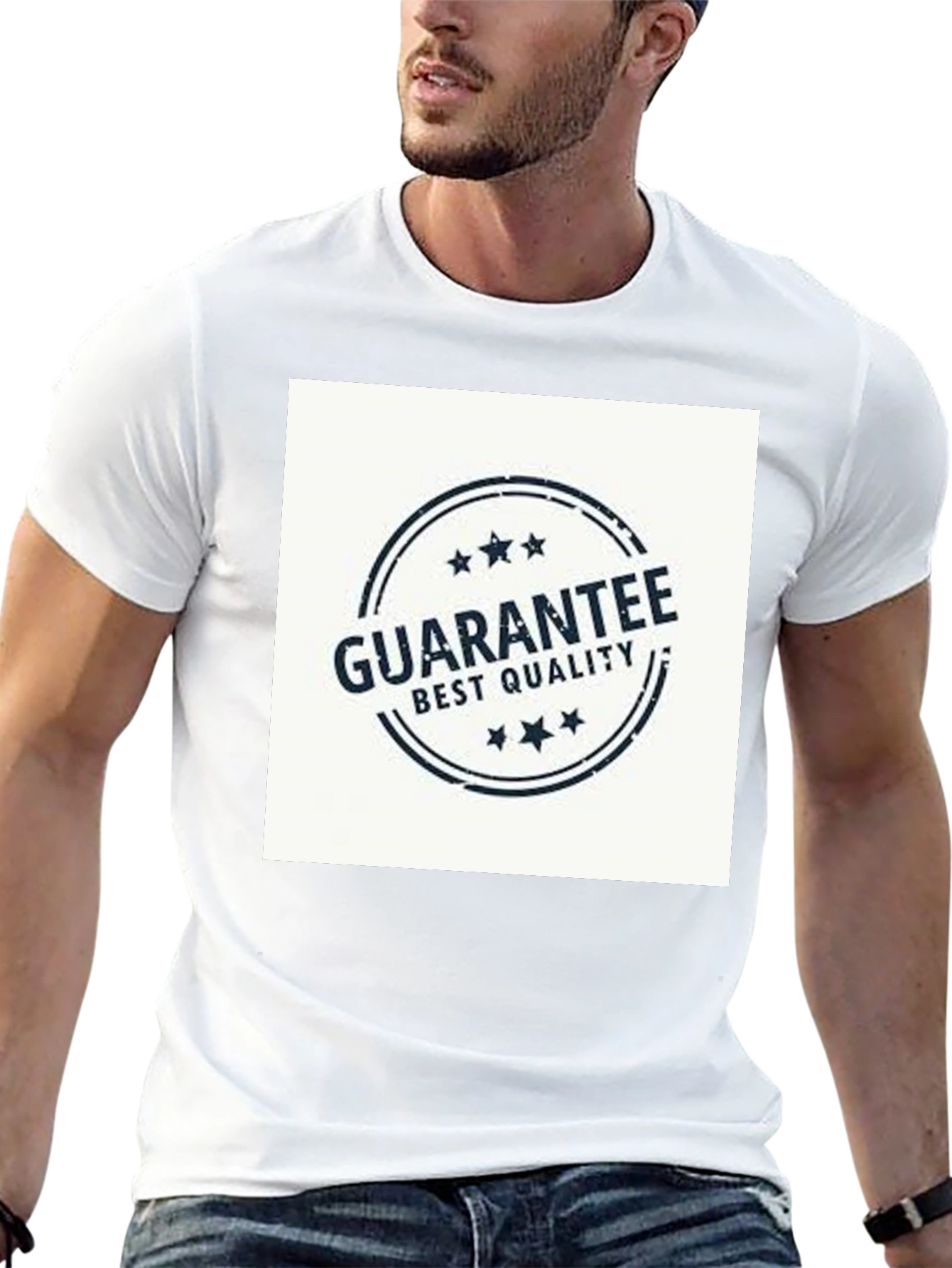 Mens Black T-Shirt - Guarantee Best Quality Print