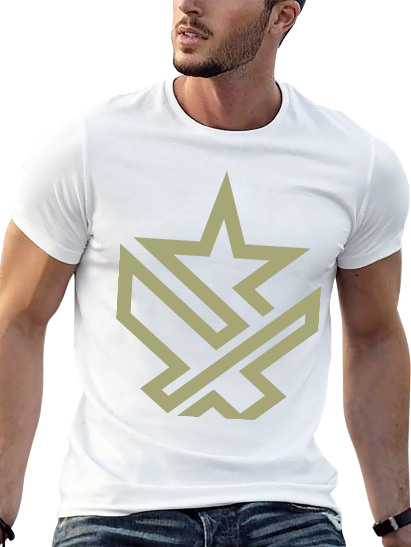 Abstract Star Graphic Tee - Modern Style