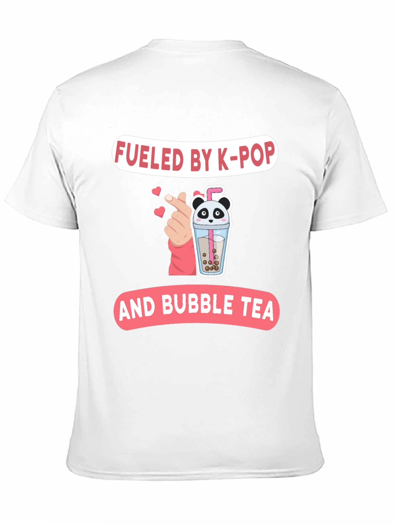 Fueled By K-Pop & Bubble Tea Black T-Shirt