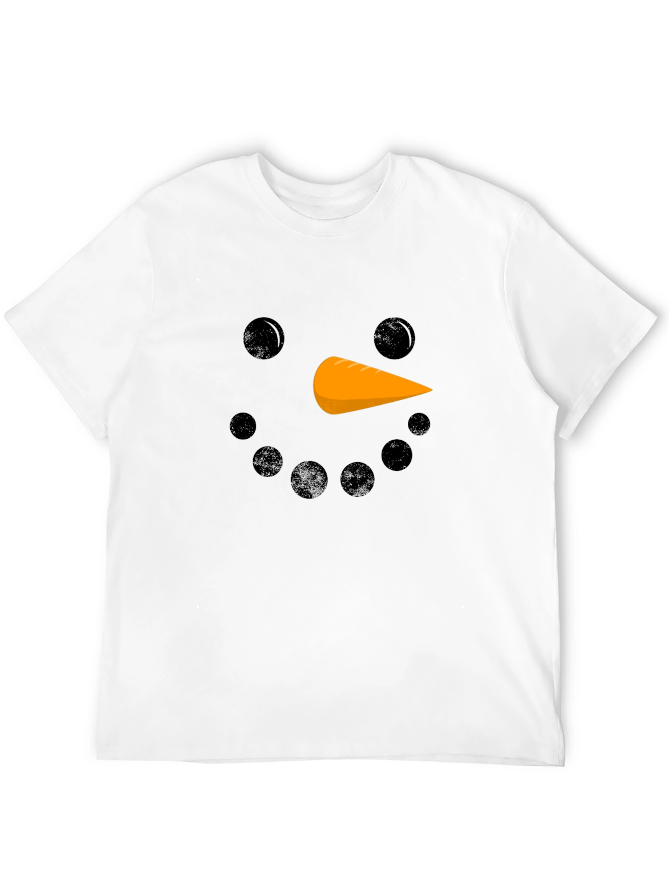 Snowman Face Graphic T-Shirt - Winter Holiday Tee