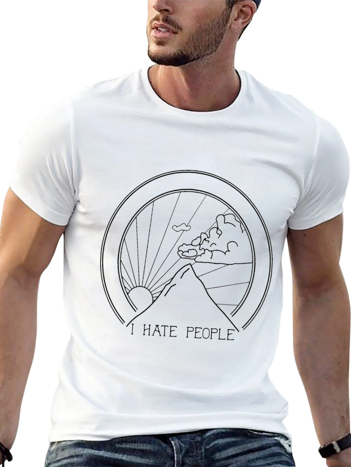 I Hate People Graphic Tee - Unisex Black T-Shirt