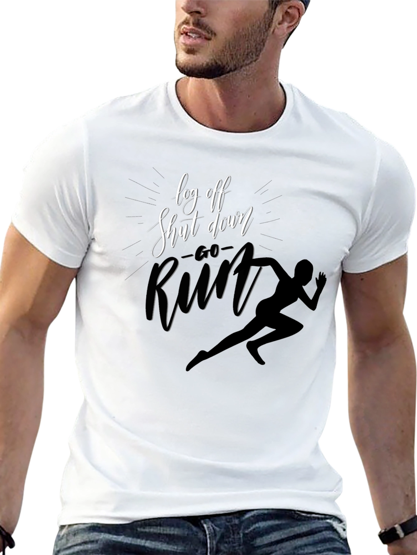 Log Off Shut Down Run T-Shirt