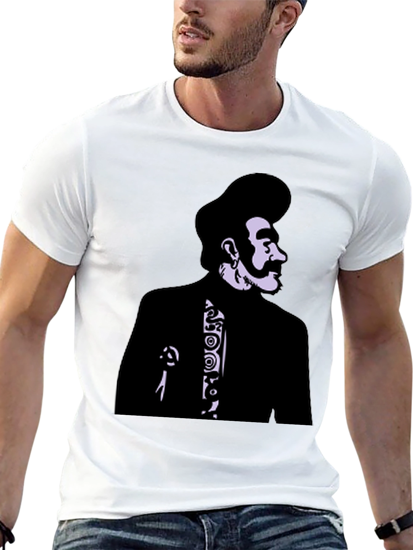 Retro Style Portrait Graphic T-Shirt