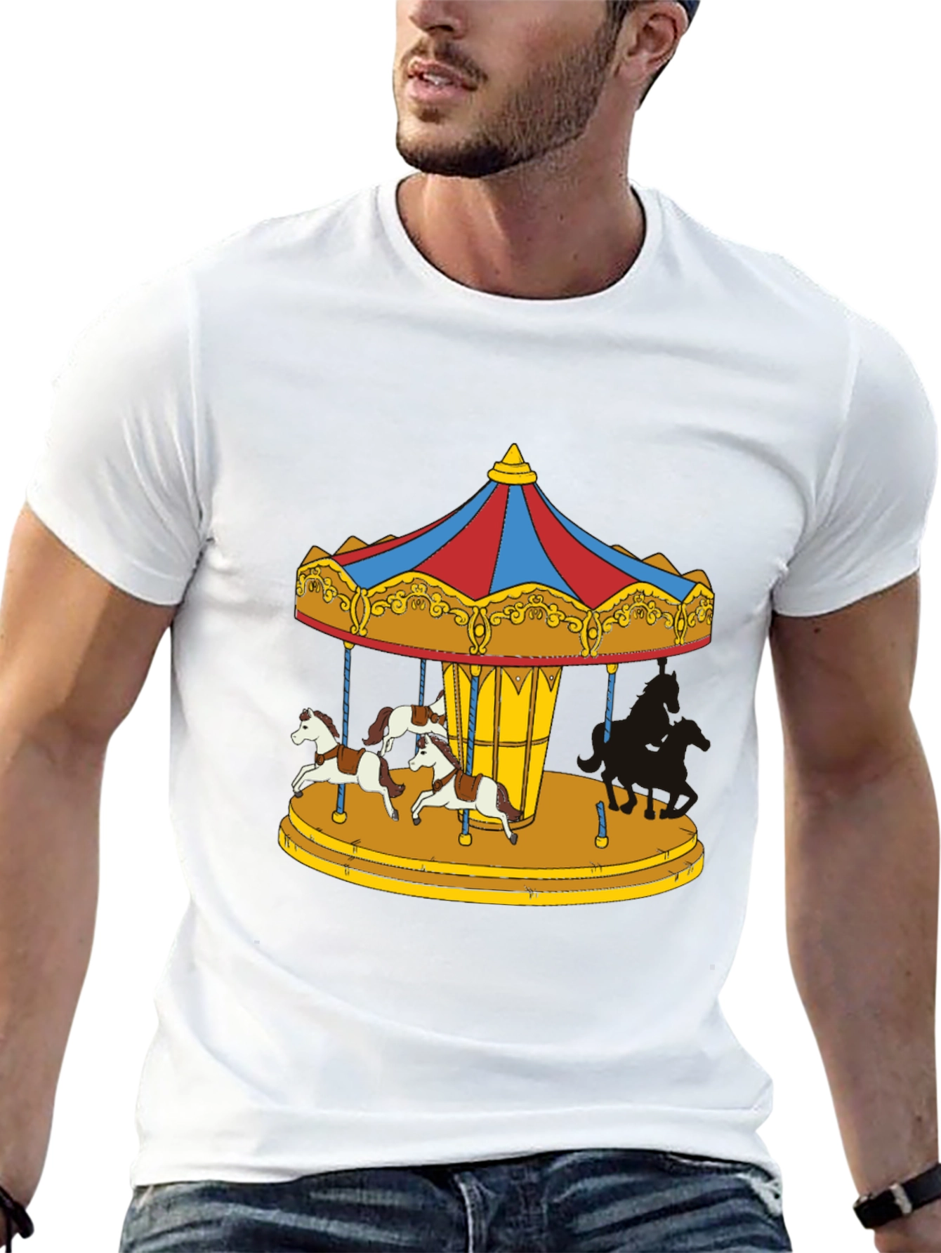Carousel Horse T-Shirt - Whimsical Graphic Tee