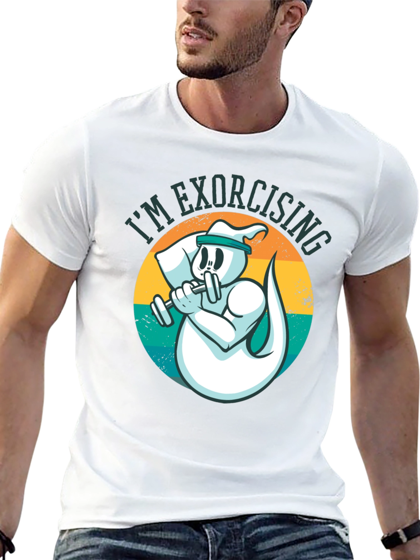 Funny Im Exorcising Ghost Workout T-Shirt