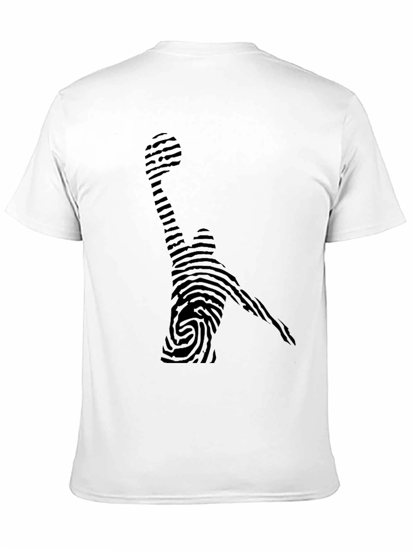 Fingerprint Basketball Player Black Tee