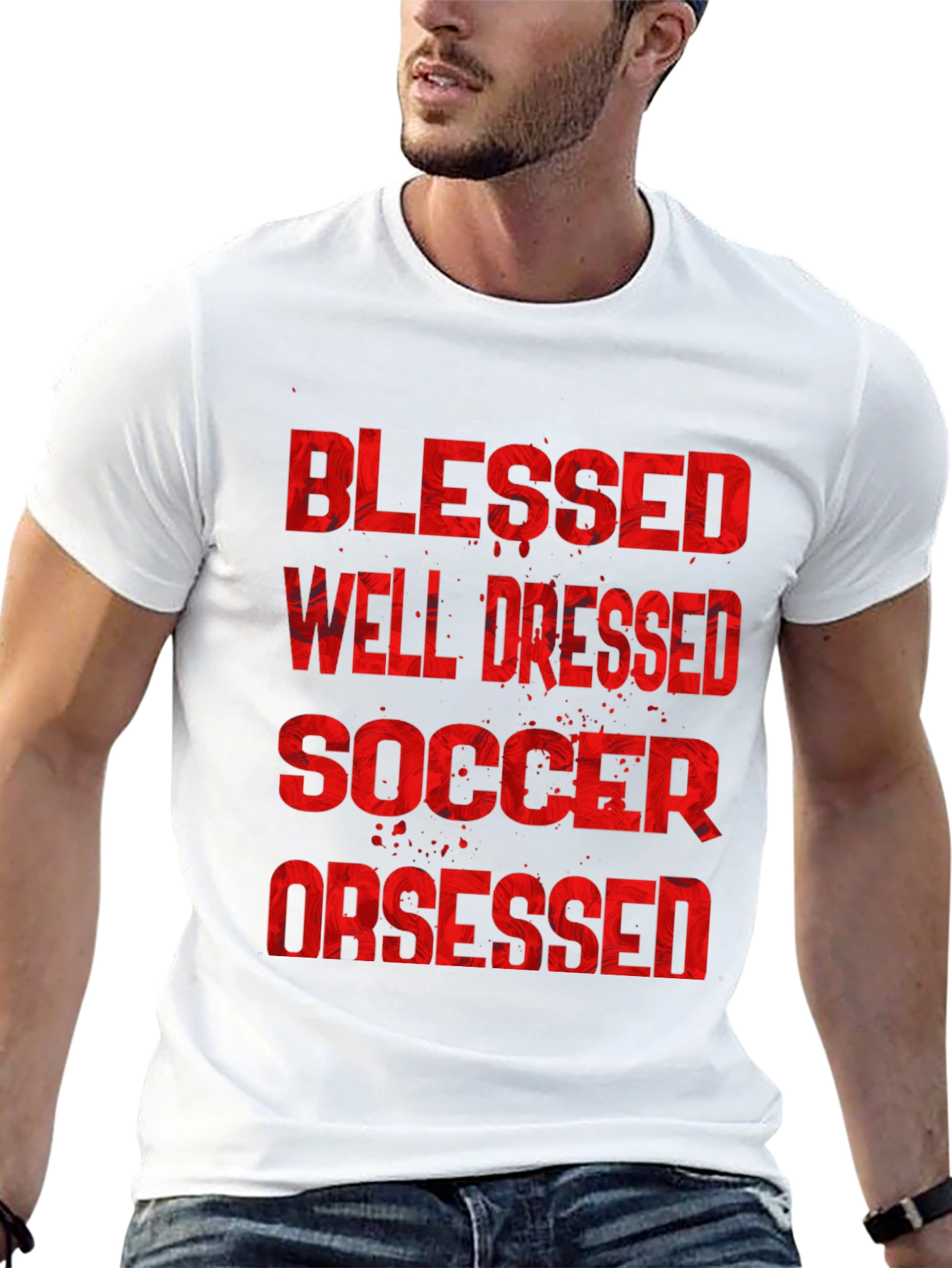 Blessed Well Dressed Soccer Obsessed Graphic T-Shirt