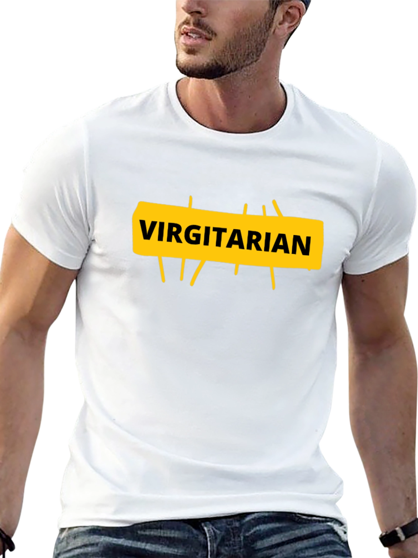 Virgitarian Graphic T-Shirt - Funny Vegan Humor Tee