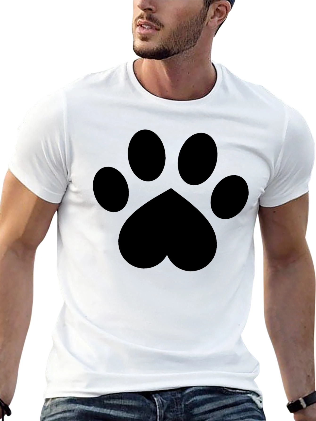 Paw Print Graphic T-Shirt - Stylish Pet Lover Tee